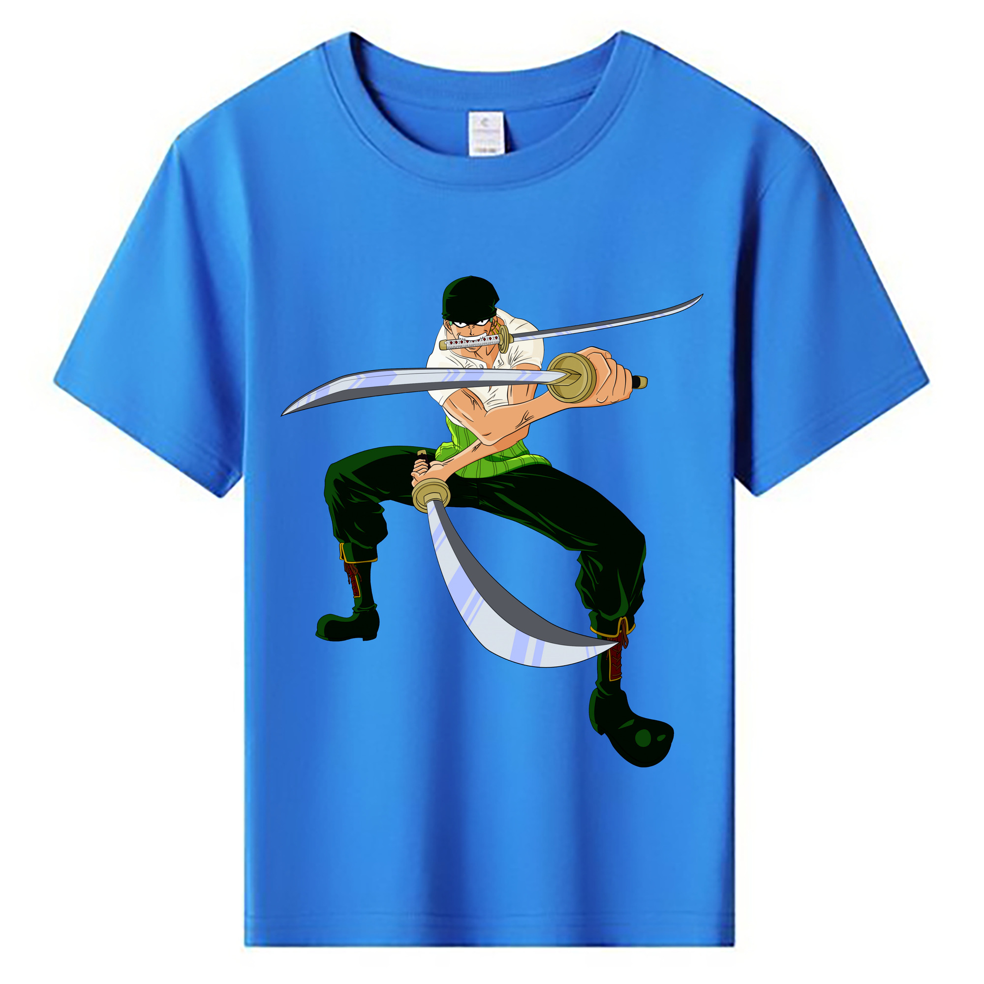 ワンピース ロロノア・ゾロ ONE PIECE Roronoa Zoro 綿100％キッズTシャツ（フロントプリント）